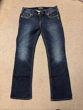 Silver Jeans Dark Indigo Straight-Leg Women's Jeans